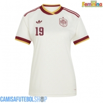 Camisa de time de futebol Espanha Lamine Yamal #19 Replicas 2º Equipamento Feminina Mundo 2026 Manga Curta